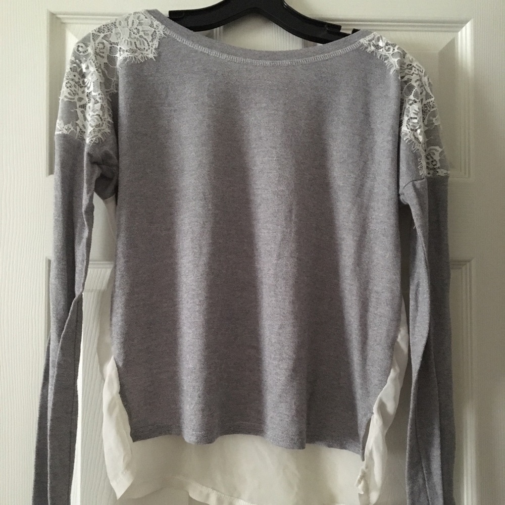 Lace and chiffon fashion top